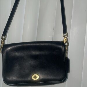 Coach Black Leather Crossbody Bag